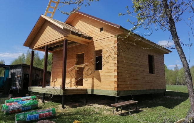 4 Брусовой дом ОД-18, 6Х7.5м, 42 М², Псковская область, Новоржевский район, деревня Прусы (2)